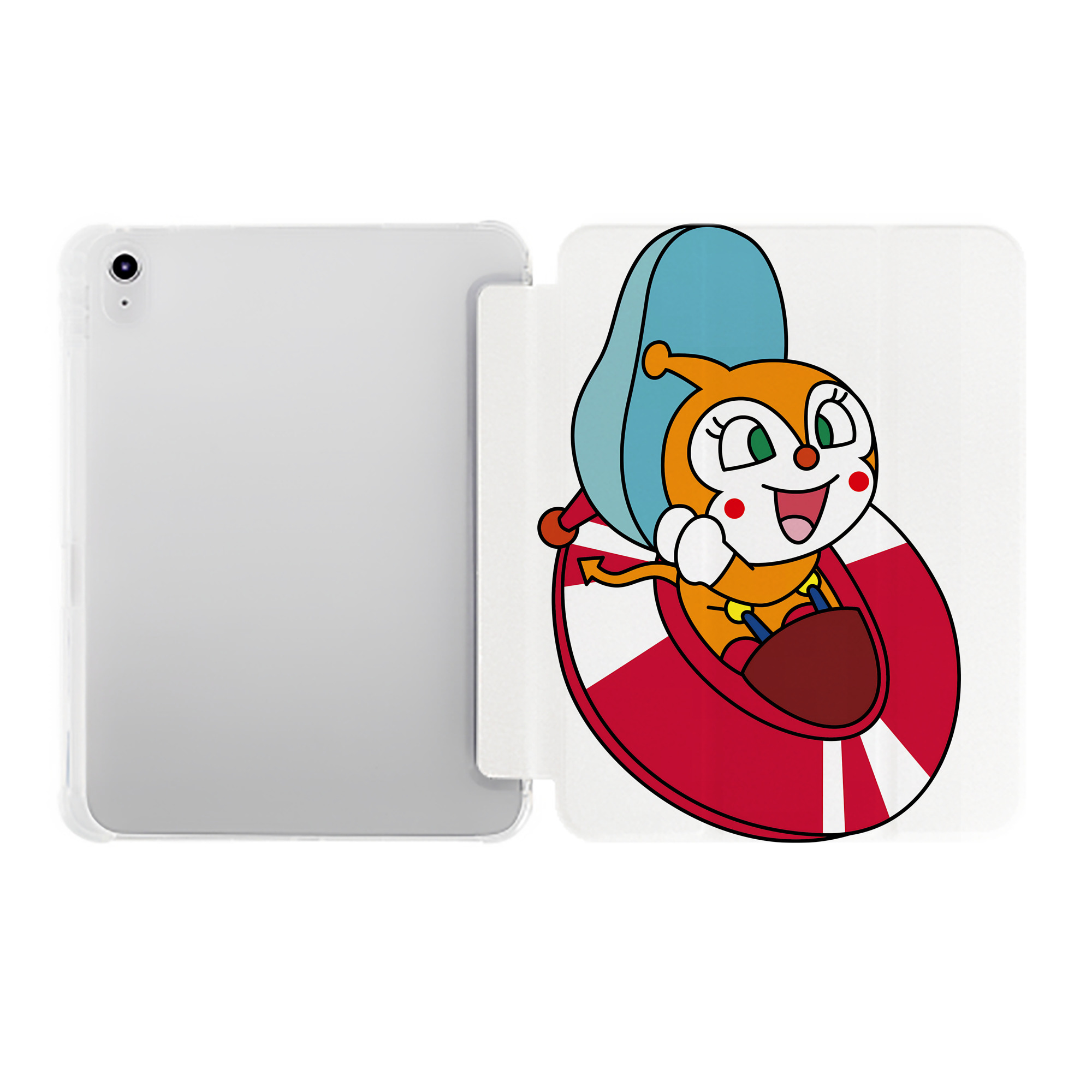 （画像用） アンパンマン Anpanman IPad ケース ペン収納付き 三つ折りスタンド PUレザー×シリコン 対応機種9.5/10.5/10.9インチ